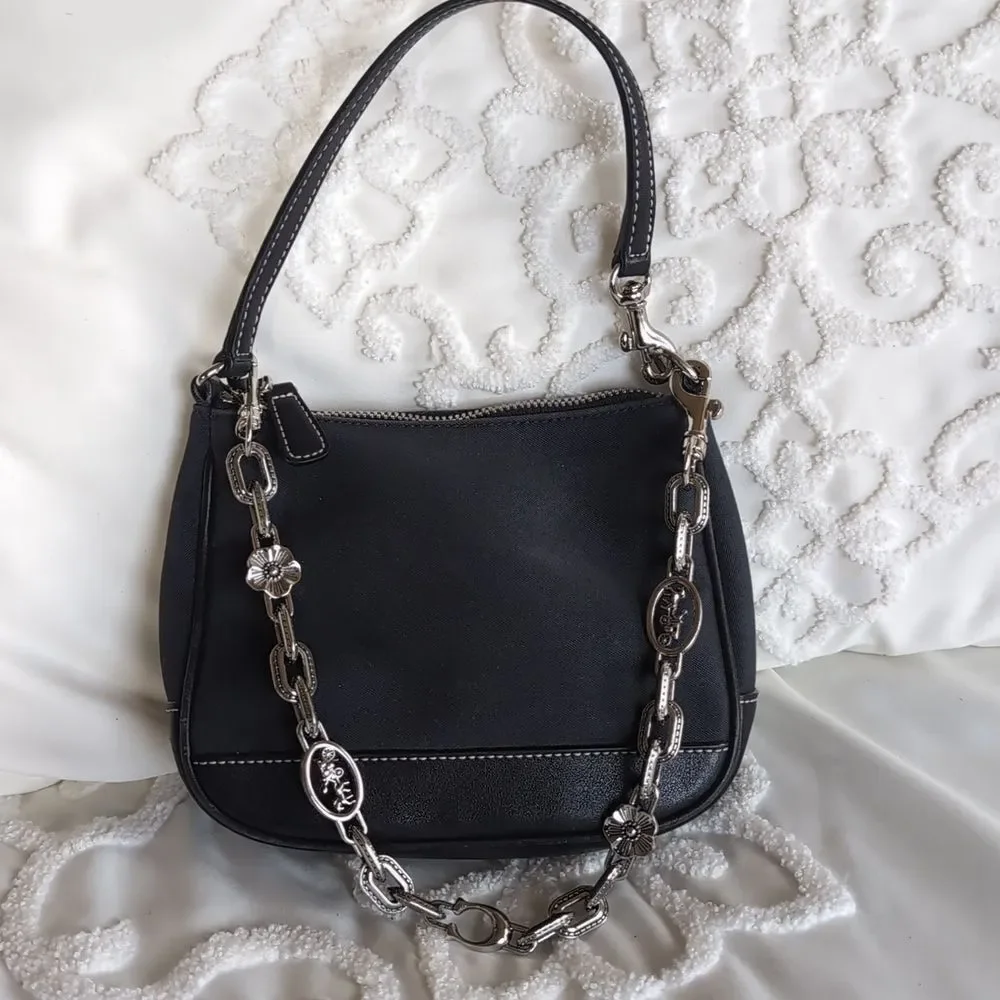 Mini Coach Demi Hampton Bag Y2K Midnight Blue/Black Wristlet/Shoulder Bag 7704